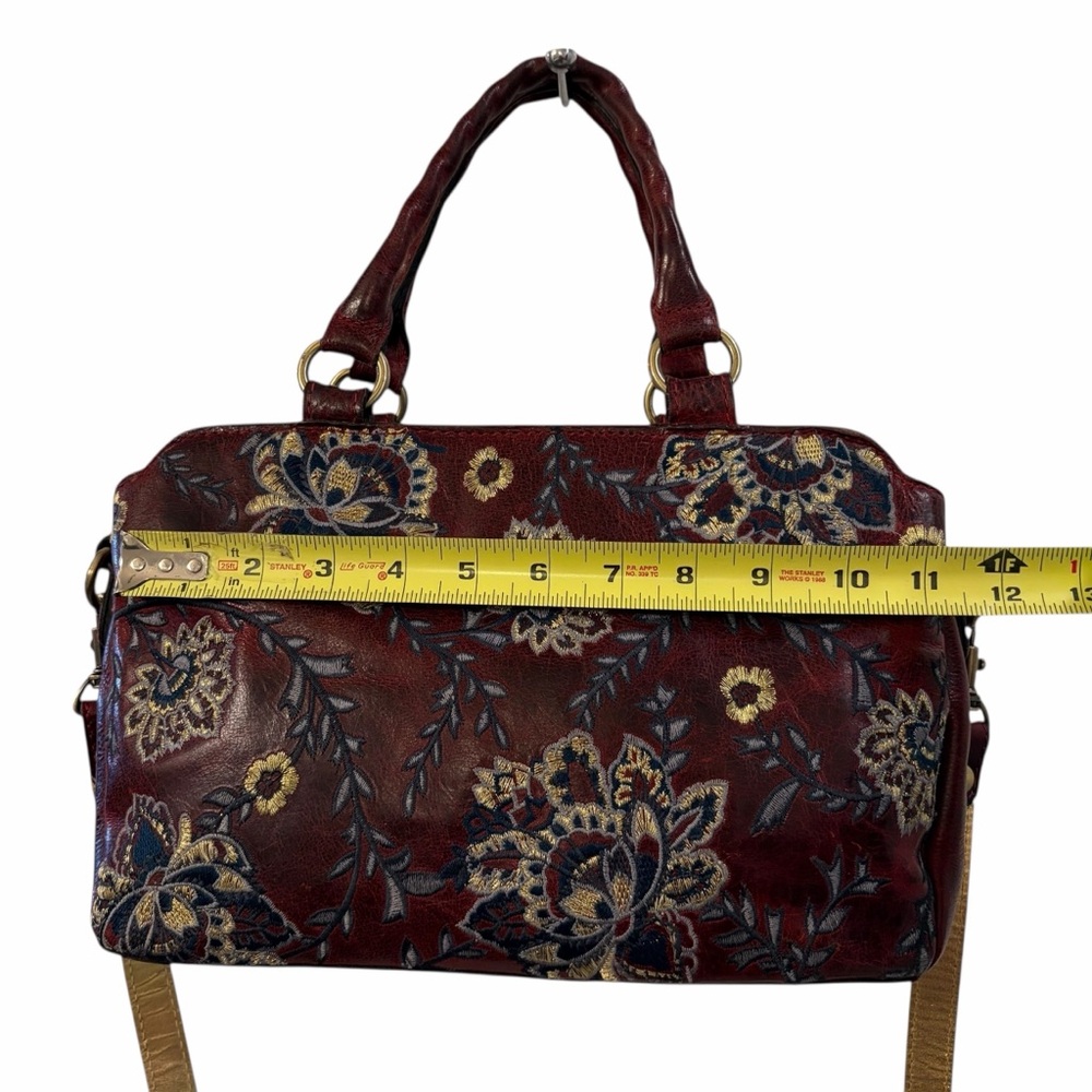 RARE PATRICIA NASH Floral Embroidered Leather Handbag - Picture 10 of 14
